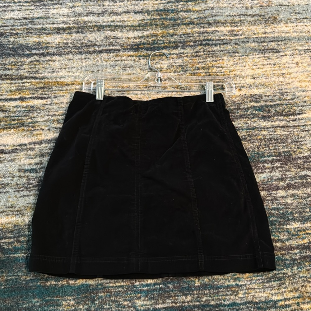 Free People Black Corduroy Skirt